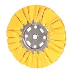 Divine Brothers - 8" Diam x 1/2" Thick Unmounted Buffing Wheel - Ventilated Bias Cut, 1/2" Arbor Hole - Benchmark Tooling