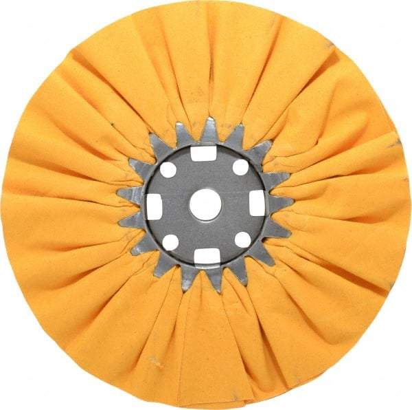 Divine Brothers - 10" Diam x 1/2" Thick Unmounted Buffing Wheel - Ventilated Bias Cut, 3/4" Arbor Hole - Benchmark Tooling