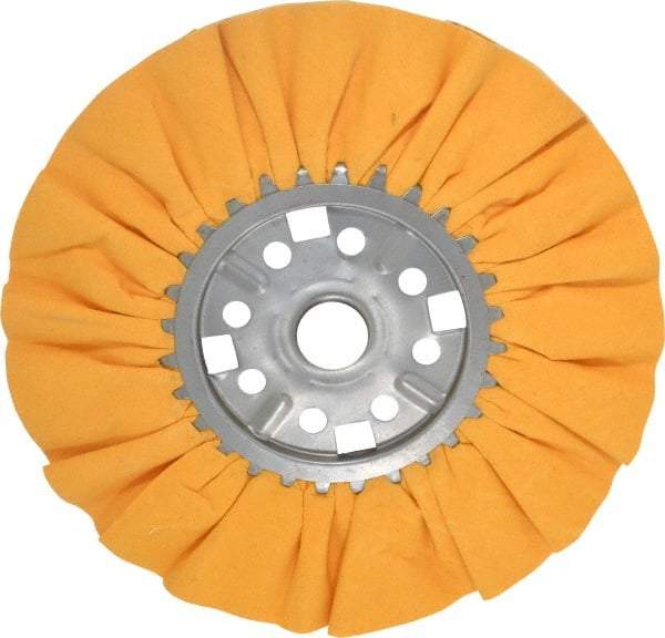 Divine Brothers - 12" Diam x 1/2" Thick Unmounted Buffing Wheel - Ventilated Bias Cut, 1-1/4" Arbor Hole - Benchmark Tooling