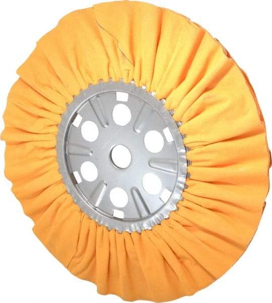 Divine Brothers - 16" Diam x 1/2" Thick Unmounted Buffing Wheel - Ventilated Bias Cut, 1-1/4" Arbor Hole - Benchmark Tooling