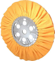 Divine Brothers - 16" Diam x 1/2" Thick Unmounted Buffing Wheel - Ventilated Bias Cut, 1-1/4" Arbor Hole - Benchmark Tooling