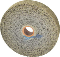 Made in USA - 6" Diam, 1" Face Width, 1" Center Hole, Medium Grade, Silicon Carbide Deburring Wheel - Convolute, Medium Density 7 Grade, 4,500 RPM - Benchmark Tooling