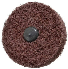 Standard Abrasives - 3" Diam, Medium Mounted Scrubber Buffing Wheel - 2 Ply, Medium Grade, 1/4" Shank Diam, 8,000 RPM - Benchmark Tooling