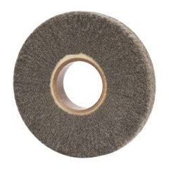 Made in USA - 6" Diam 220 Grit Silicon Carbide Unmounted Flap Wheel - 2" Hole, 1" Wide, Density 7, Nonwoven, Grade Very Fine, 3,400 Max RPM - Benchmark Tooling