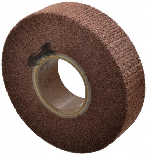 Made in USA - 8" Diam 220 Grit Aluminum Oxide Unmounted Flap Wheel - 3" Hole, 2" Wide, Density 7, Nonwoven, Grade Very Fine, 3,200 Max RPM - Benchmark Tooling