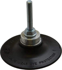 Standard Abrasives - 3" Diam Quick-Change Type S Disc Backing Pad - 1/4" Shank Diam, Medium Density, 20,000 RPM, SocAtt Compatible - Benchmark Tooling