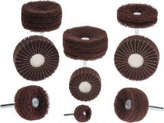 Superior Abrasives - 4 Piece Stem Mounted Wheel Kit - 120, 180 & 320 Grit, Fine, Very Fine & Extra Fine Grade, Mounted on 1/4" Shank - Benchmark Tooling