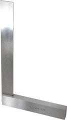 Value Collection - 10-1/2" Blade Length, 6-3/8" Base Length Steel Square - 0.0004" Accuracy, Beveled Edge - Benchmark Tooling