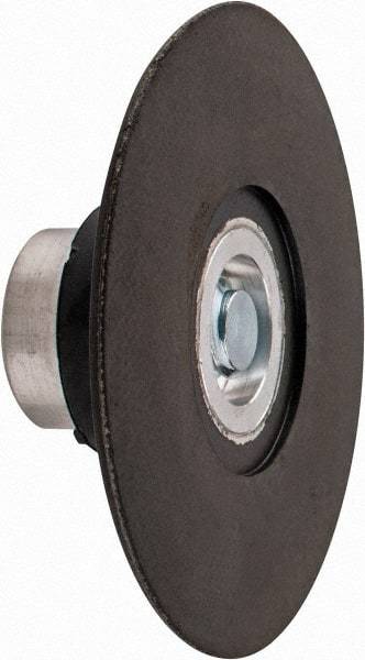 Standard Abrasives - 3" Diam Quick-Change Disc Backing Pad - 1/4" Shank Diam, Medium Density, 20,000 RPM, SocAtt Compatible - Benchmark Tooling