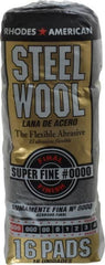 Value Collection - Finest Grit, Grade 0000 Steel Wool Pad - 4" Long x 3" Wide - Benchmark Tooling