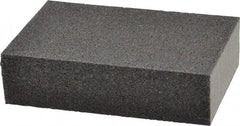 Made in USA - 2-3/4" Wide x 3-3/4" Long, Medium & Fine Grade Sanding Sponge - 60 & 100 Grit, 1" Thick - Benchmark Tooling