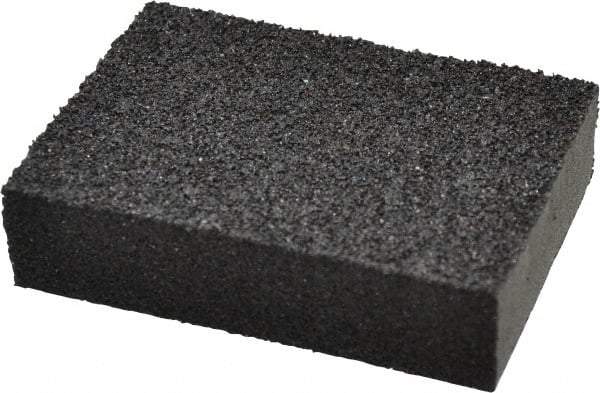 Made in USA - 2-3/4" Wide x 3-3/4" Long, Coarse & Medium Grade Sanding Sponge - 36 & 60 Grit, 1" Thick - Benchmark Tooling