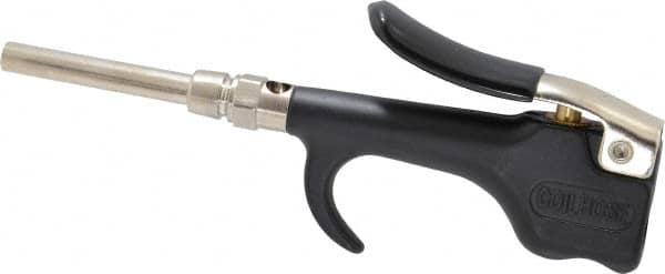 Coilhose Pneumatics - Safety Extension Tube Thumb Lever Blow Gun - 1/4 NPT, 3" Tube Length, Zinc - Benchmark Tooling