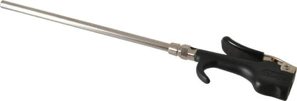 Coilhose Pneumatics - Safety Extension Tube Thumb Lever Blow Gun - 1/4 NPT, 8" Tube Length, Zinc - Benchmark Tooling