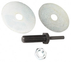 Value Collection - Deburring Wheel Mandrel - Compatible with 6" Diam x 1/4" Shank Diam Deburring Wheels - Benchmark Tooling