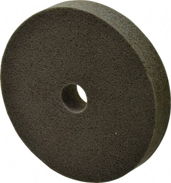 Standard Abrasives - 6" Diam, 1" Face Width, 1" Center Hole, Fine Grade, Aluminum Oxide Deburring Wheel - Unitized, Soft/Medium Density 6 Grade, 5,000 RPM - Benchmark Tooling