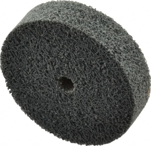 Standard Abrasives - 2" Diam, 1/4" Center Hole, Fine Grade, Silicon Carbide Deburring Wheel - Exact Industrial Supply