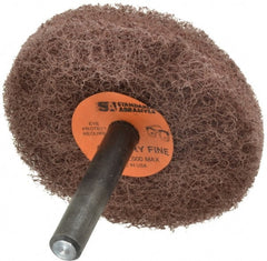 Standard Abrasives - 2" Diam, Medium Mounted Scrubber Buffing Wheel - Exact Industrial Supply