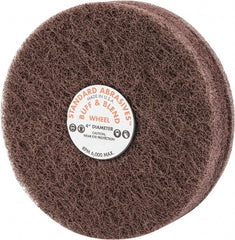 Standard Abrasives - 4" Diam, Medium Mounted Scrubber Buffing Wheel - Exact Industrial Supply