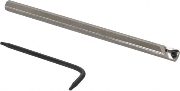 Seco - 0.29" Min Bore Diam, 4" OAL, 1/4" Shank Diam, STLD Indexable Boring Bar - TD.. 1.2 Insert, Screw Holding Method - Benchmark Tooling