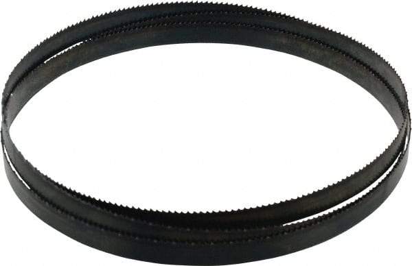 Disston - 10 TPI, 5' 8" Long x 1/2" Wide x 0.025" Thick, Welded Band Saw Blade - Carbon Steel, Toothed Edge, Raker Tooth Set, Flexible Back, Contour Cutting - Benchmark Tooling