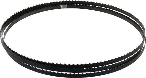 Disston - 4 TPI, 7' 9-1/2" Long x 3/8" Wide x 0.025" Thick, Welded Band Saw Blade - Carbon Steel, Toothed Edge, Raker Tooth Set, Flexible Back, Contour Cutting - Benchmark Tooling