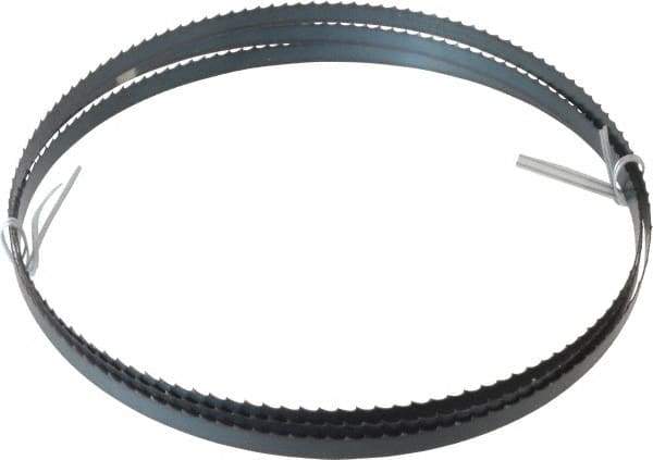 Disston - 4 TPI, 7' 9-1/2" Long x 1/2" Wide x 0.025" Thick, Welded Band Saw Blade - Carbon Steel, Toothed Edge, Raker Tooth Set, Flexible Back, Contour Cutting - Benchmark Tooling