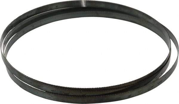 Disston - 24 TPI, 7' 9-1/2" Long x 1/2" Wide x 0.025" Thick, Welded Band Saw Blade - Carbon Steel, Toothed Edge, Raker Tooth Set, Flexible Back, Contour Cutting - Benchmark Tooling