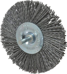 Dico - 4" OD, Crimped Nylon Wheel Brush - 3/8" Face Width - Benchmark Tooling