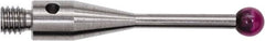 Renishaw - 0.1181 Inch Ball Diameter, Stainless Steel Stem, M3 Thread, Ruby Point Ball Tip CMM Stylus - 0.5787 Inch Working Length, 0.0591 Inch Stem Diameter, 0.8268 Inch Overall Length - Benchmark Tooling