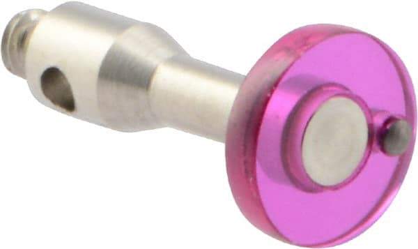 Renishaw - 0.24 Inch Ball Diameter, Stainless Steel Stem, M2 Thread, Ruby Point Disc Tip CMM Stylus - 1.2 mm Working Length, 0.0787 Inch Stem Diameter, 10 mm Overall Length - Benchmark Tooling