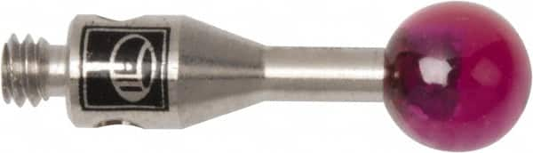 Renishaw - 0.1575 Inch Ball Diameter, Stainless Steel Stem, M2 Thread, Ruby Point Ball Tip CMM Stylus - 0.3937 Inch Working Length, 0.0591 Inch Stem Diameter, 0.3937 Inch Overall Length - Benchmark Tooling