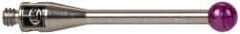 Renishaw - 0.1181 Inch Ball Diameter, Stainless Steel Stem, M2 Thread, Ruby Point Ball Tip CMM Stylus - 0.6693 Inch Working Length, 0.0591 Inch Stem Diameter, 0.7874 Inch Overall Length - Benchmark Tooling