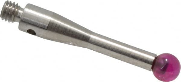 Renishaw - 0.1575 Inch Ball Diameter, Stainless Steel Stem, M3 Thread, Ruby Point Ball Tip CMM Stylus - 0.6772 Inch Working Length, 0.0984 Inch Stem Diameter, 0.8268 Inch Overall Length - Benchmark Tooling