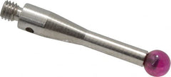 Renishaw - 0.1575 Inch Ball Diameter, Stainless Steel Stem, M3 Thread, Ruby Point Ball Tip CMM Stylus - 0.6772 Inch Working Length, 0.0984 Inch Stem Diameter, 0.8268 Inch Overall Length - Benchmark Tooling