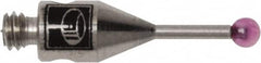 Renishaw - 0.0591 Inch Ball Diameter, Stainless Steel Stem, M2 Thread, Ruby Point Ball Tip CMM Stylus - 0.1772 Inch Working Length, 0.028 Inch Stem Diameter, 0.3937 Inch Overall Length - Benchmark Tooling