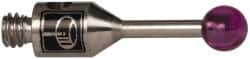 Renishaw - 0.0984 Inch Ball Diameter, Stainless Steel Stem, M2 Thread, Ruby Point Ball Tip CMM Stylus - 0.2559 Inch Working Length, 0.0394 Inch Stem Diameter, 0.3937 Inch Overall Length - Benchmark Tooling