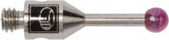 Renishaw - 0.0787 Inch Ball Diameter, Stainless Steel Stem, M2 Thread, Ruby Point Ball Tip CMM Stylus - 0.2362 Inch Working Length, 0.0394 Inch Stem Diameter, 0.3937 Inch Overall Length - Benchmark Tooling