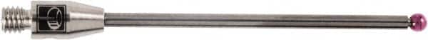 Renishaw - 0.0787 Inch Ball Diameter, Carbide Stem, M3 Thread, Ruby Point Ball Tip CMM Stylus - 1.2795 Inch Working Length, 0.0591 Inch Stem Diameter, 1.5748 Inch Overall Length - Benchmark Tooling