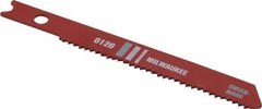 Milwaukee Tool - 2-3/4" Long, 18 Teeth per Inch, High Speed Steel Jig Saw Blade - Toothed Edge, 0.2813" Wide x 0.047" Thick, U-Shank - Benchmark Tooling