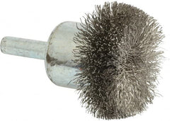 Anderson - 1-1/2" Brush Diam, Crimped, Flared End Brush - 1/4" Diam Shank, 20,000 Max RPM - Benchmark Tooling