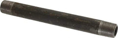 Made in USA - Schedule 80, 1/2" Diam x 7" Long Black Pipe Nipple - Threaded - Benchmark Tooling