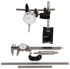 Value Collection - 6 Piece, Machinist Caliper and Micrometer Tool Kit - Benchmark Tooling