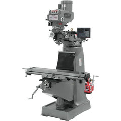 Jet - 9 x 49" 3 hp 230/460V Variable Speed Pulley Control 3 Phase Knee Milling Machine - Benchmark Tooling