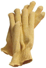 Value Collection - Size L (9), ANSI Cut Lvl 3, Abrasion Lvl 3, Cotton/Kevlar Cut Resistant Gloves - Yellow, Ambidextrous - Benchmark Tooling