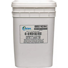 Made in USA - Coarse/Medium Grade Smooth Glass Bead - 40 to 60 Grit, 50 Lb Pail - Benchmark Tooling