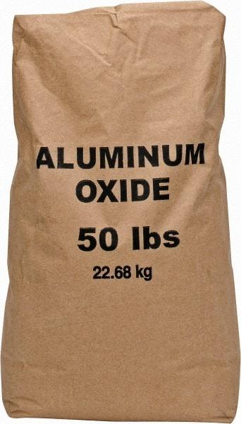 Made in USA - Medium Grade Angular Aluminum Oxide - 120 Grit, 9 Max Hardness, 50 Lb Box - Benchmark Tooling