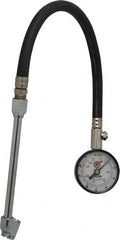 Acme - 0 to 160 psi Dial Dual Tire Pressure Gauge - Closed Check, 12' Hose Length - Benchmark Tooling