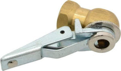 Acme - Open Check Brass/Steel Air Chuck - Ball Foot with Clip Chuck, 1/4 FPT - Benchmark Tooling