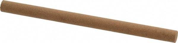 Norton - 4" Long x 1/4" Diam x 1/4" Thick, Aluminum Oxide Sharpening Stone - Round, Medium Grade - Benchmark Tooling